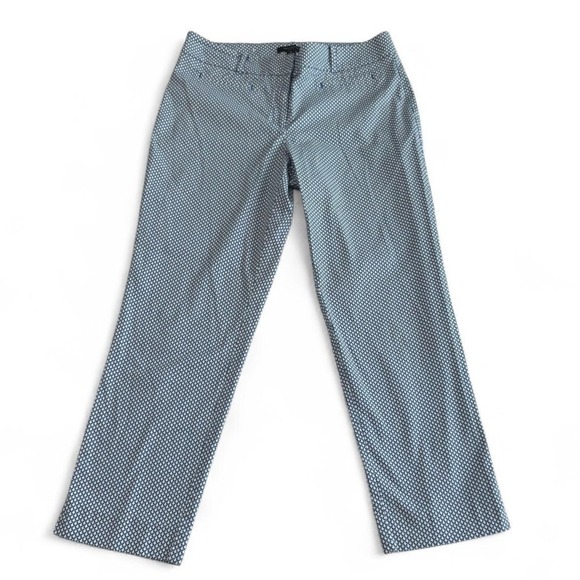 Ann Taylor Work Trousers | Straight Leg | Woman Size 10T | Blue & White - Picture 1 of 6